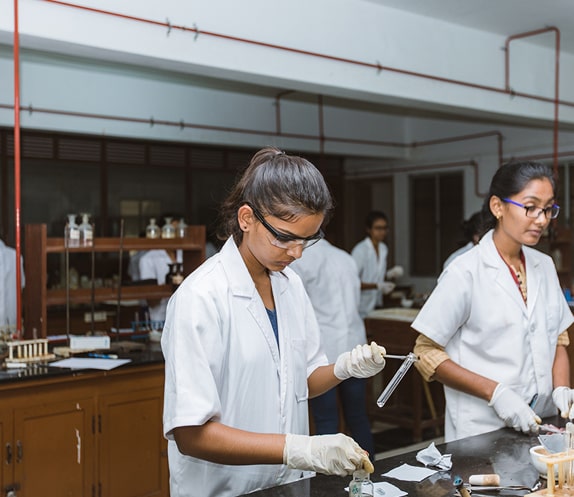 Science Lab Session in NMKRV College for Women